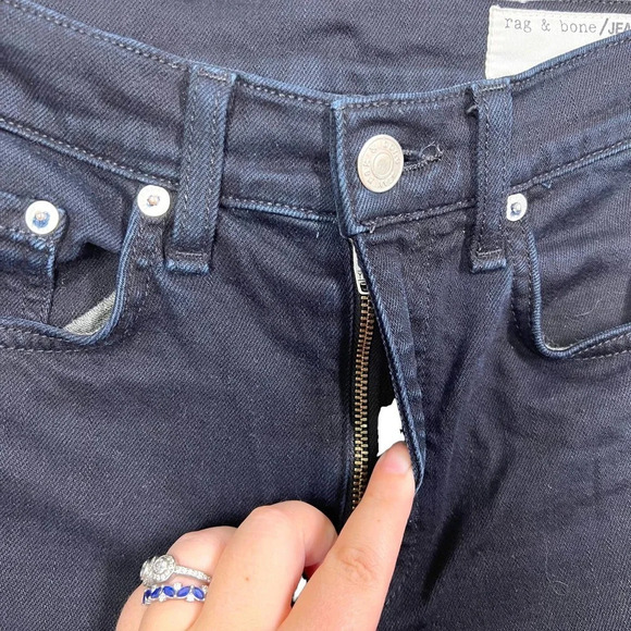 Rag and Bone Jeans Black Stovepipe Byan Dark‎ Wash Size 25 - Picture 5 of 13